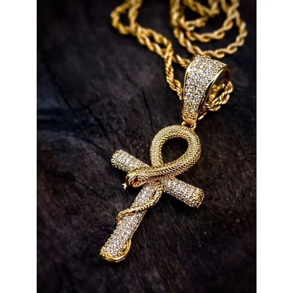 Serpent Ankh Necklace